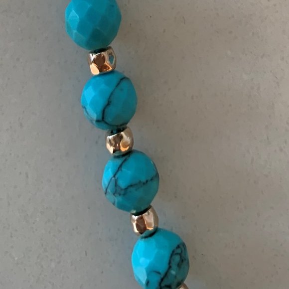 Gorjana Turquoise & Silver beaded necklace - Picture 3 of 8